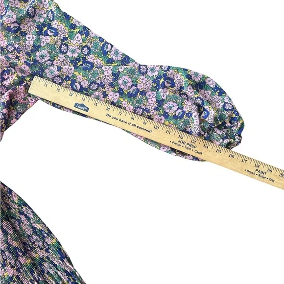 Boden Floral Long Sleeve Dress - Purple and Pink - Picture 2 of 7